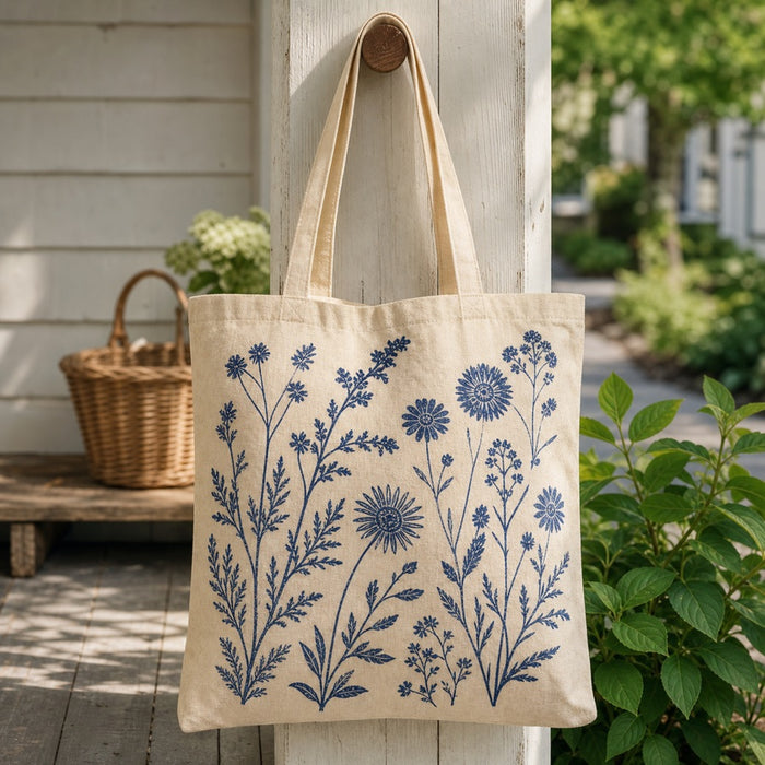 Block print market tote