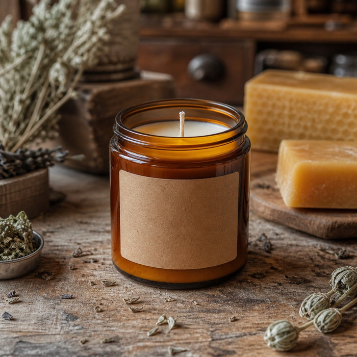 Cedar and sage candle
