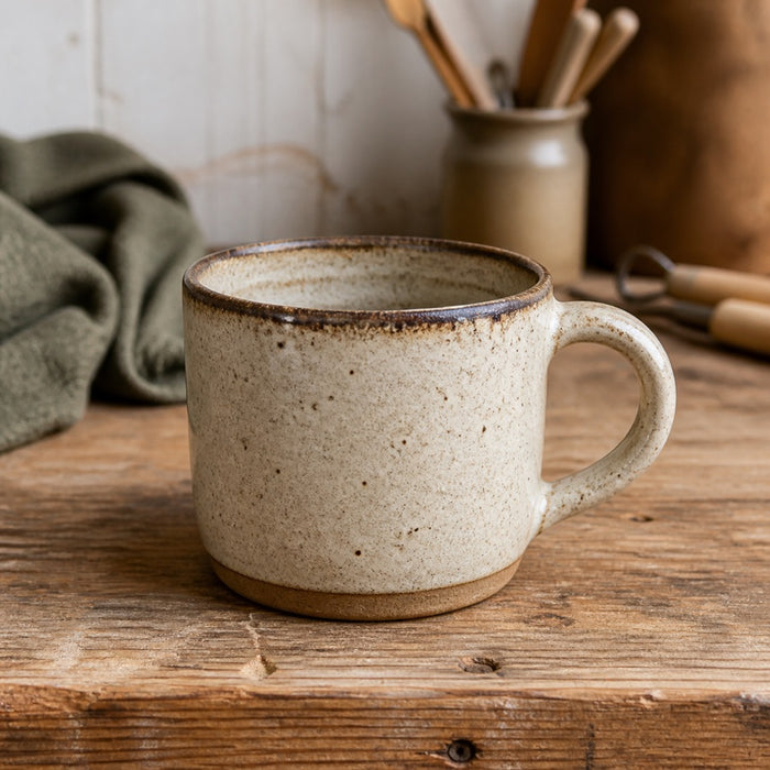 Speckled stoneware mug
