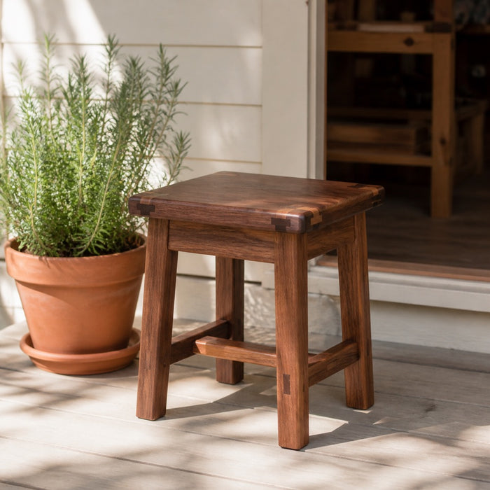 Walnut plant stool